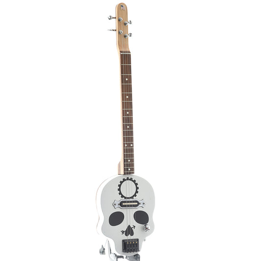 Image 1 of Get Down Guitars White Skull Cigar Box 4-String Electric Guitar - SKU# GDGSK4 : Product Type Solid Body Electric Guitars : Elderly Instruments