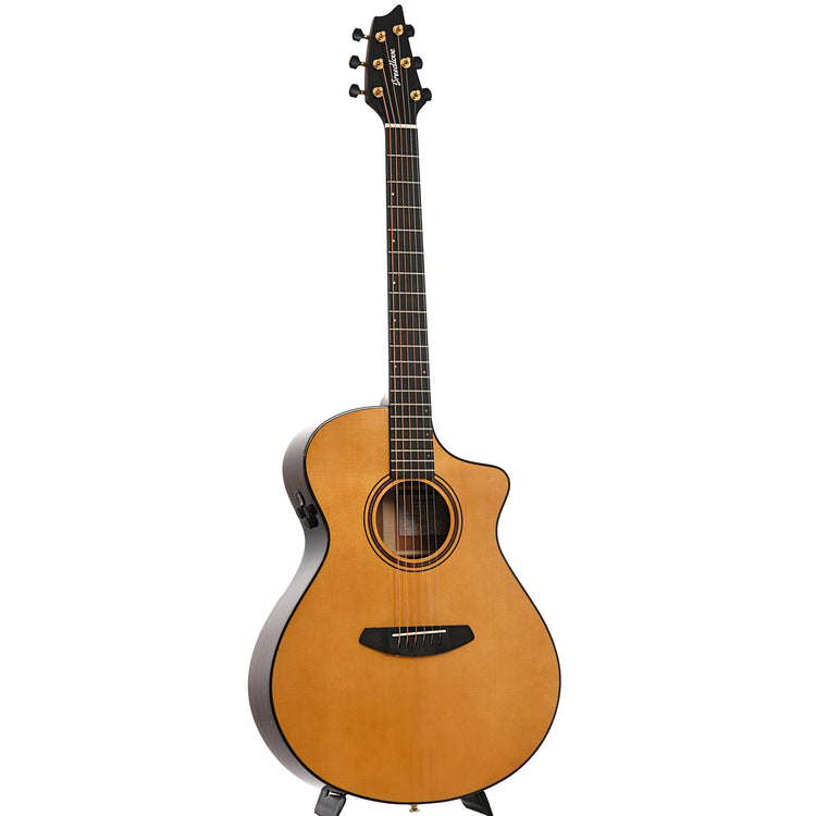 Full front and side of Breedlove Organic Performer Pro Concert Aged Toner CE European-African Mahogany