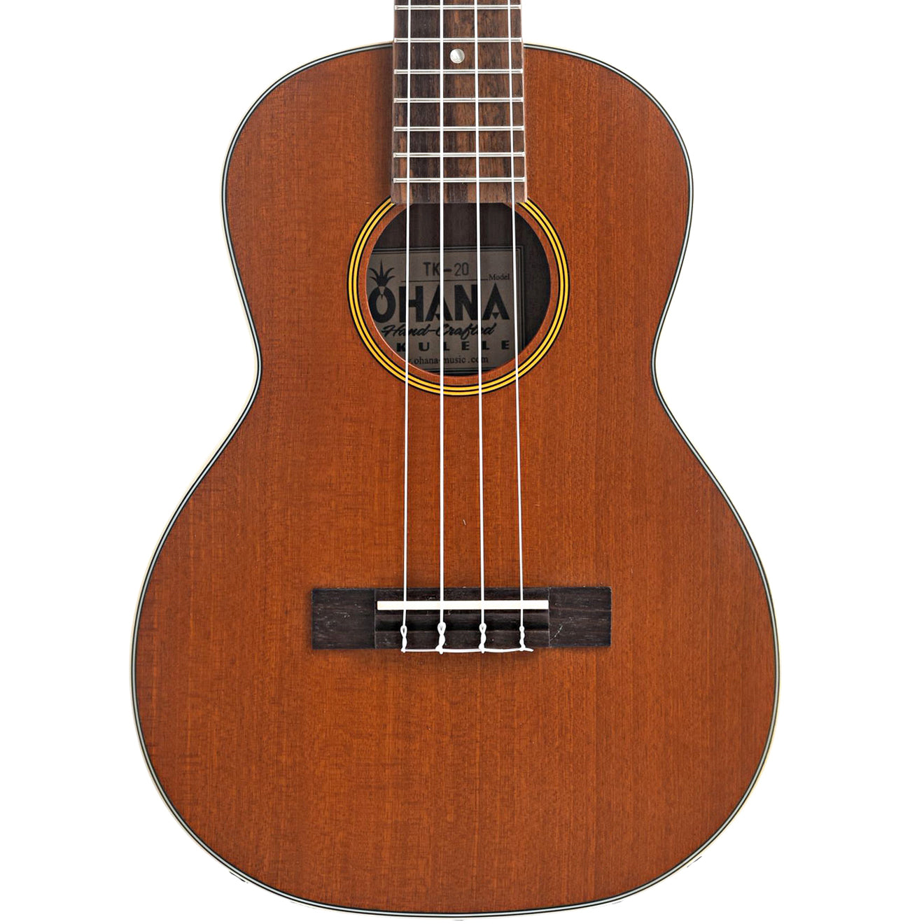 Front of Ohana TK-20 Tenor Ukulele