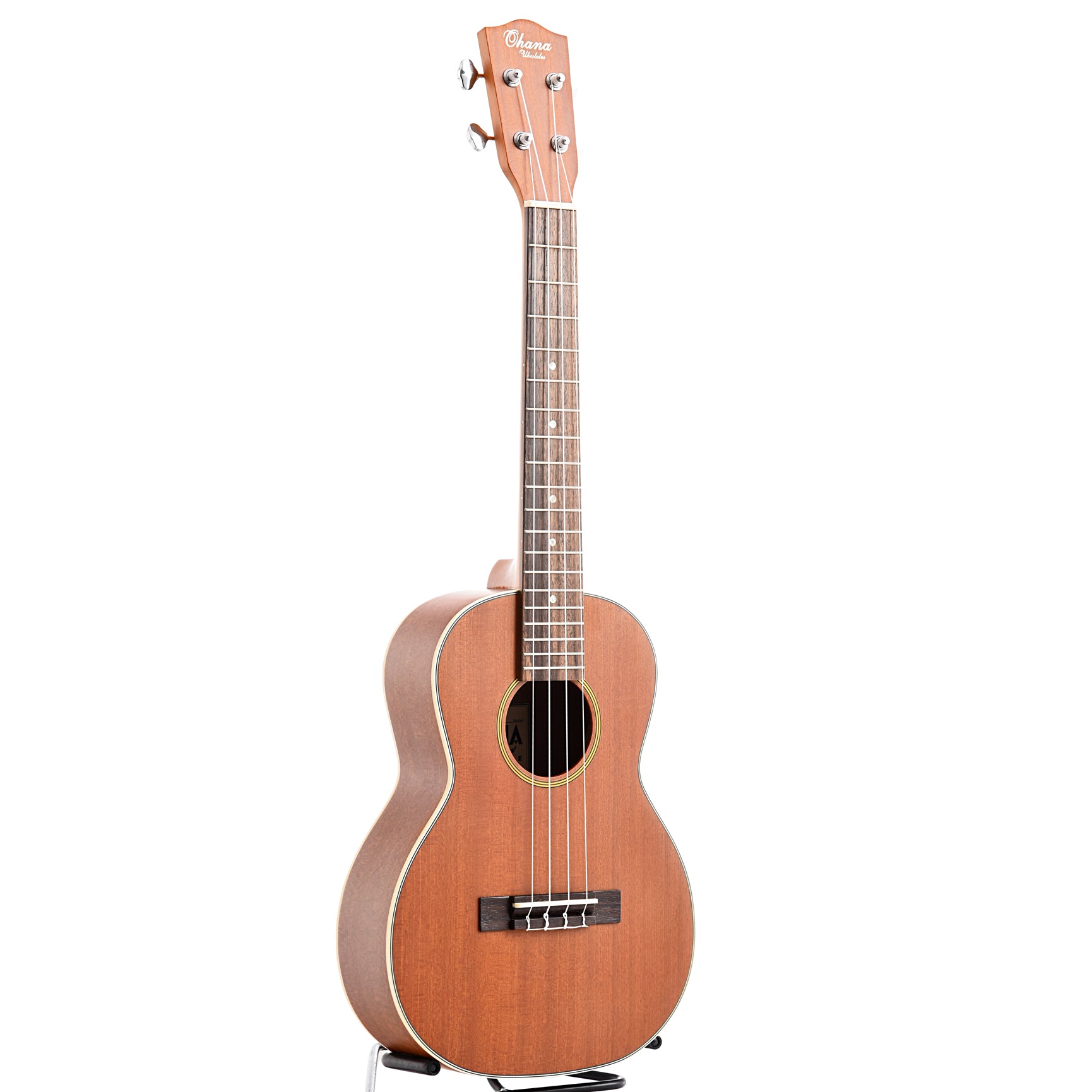 full front and side of Ohana TK-20 Tenor Ukulele