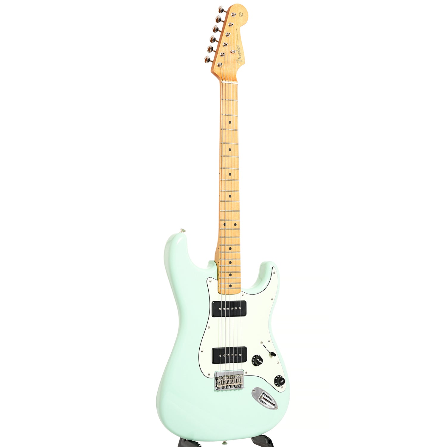 Full front and side of Fender Stratocaster Noventa 