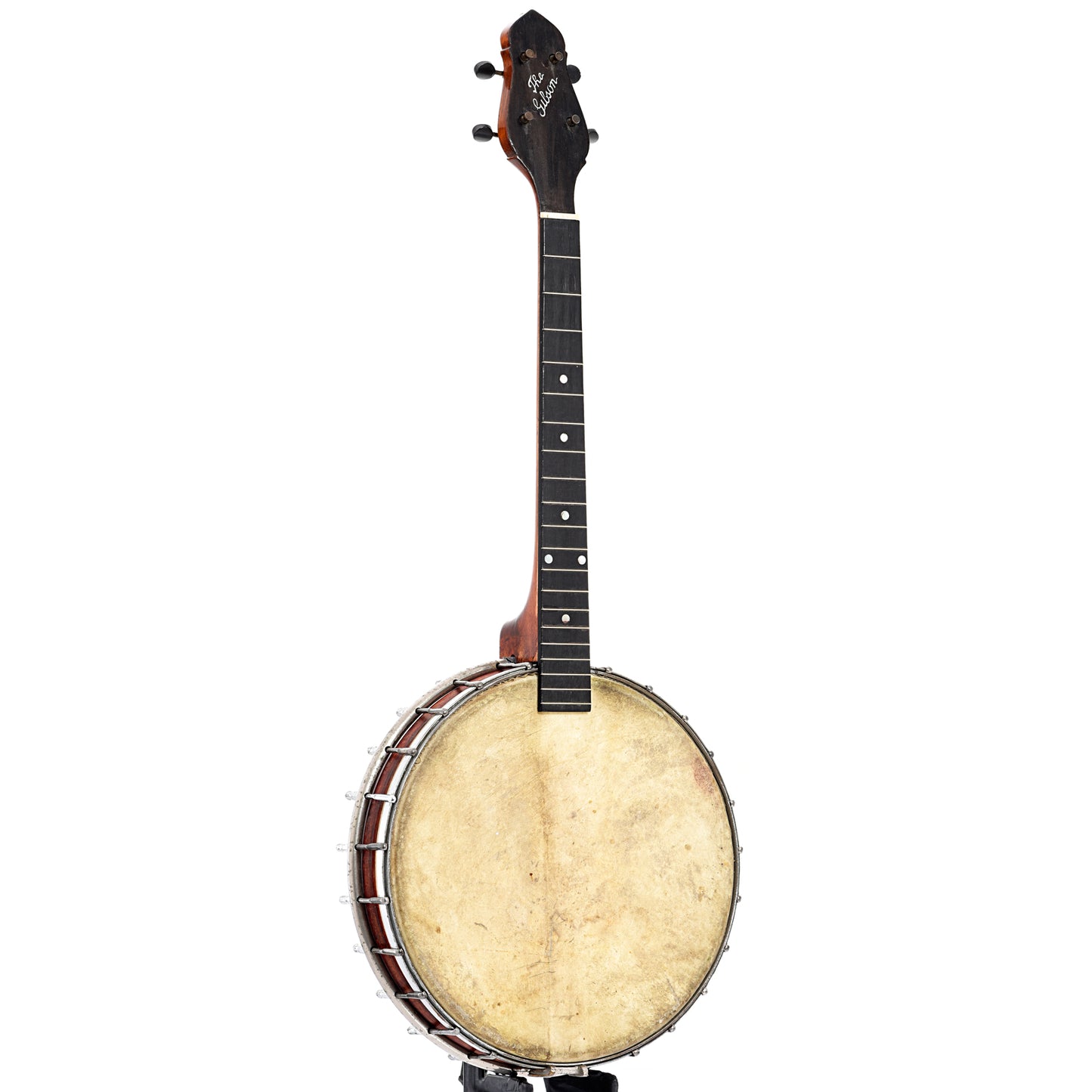 Full front and side of Gibson TB-0 Tenor Banjo (1924)