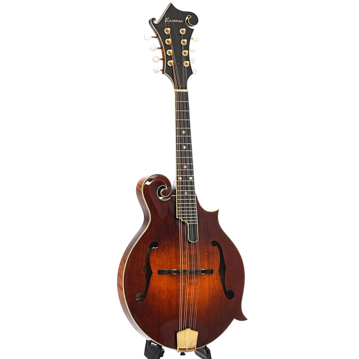 Full front and side of Eastman MD815 Mandolin