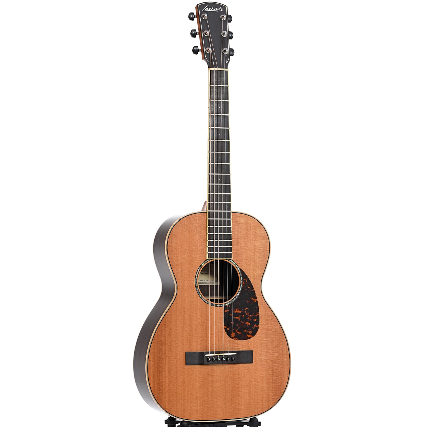 Full front and side of Larrivee P-09 Parlor Acoustic