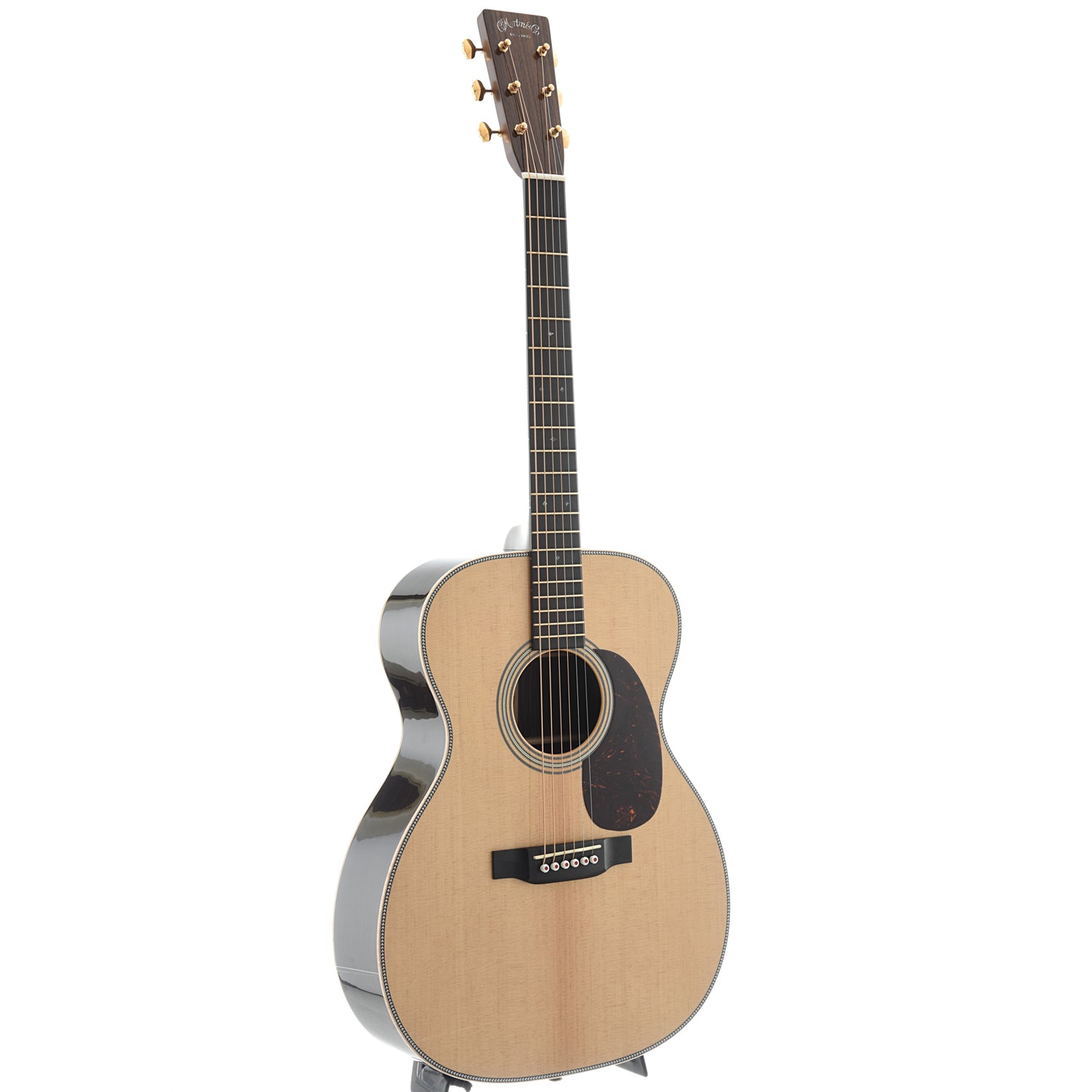 Full front and side of Martin 000-28E Modern Deluxe 
