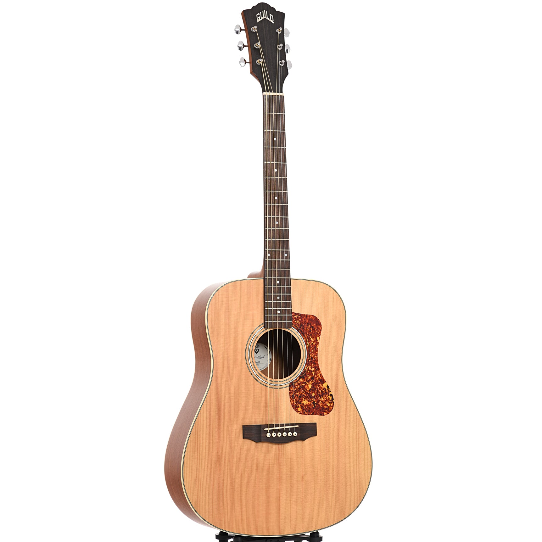 Full front and side of Guild D-240E Acoustic