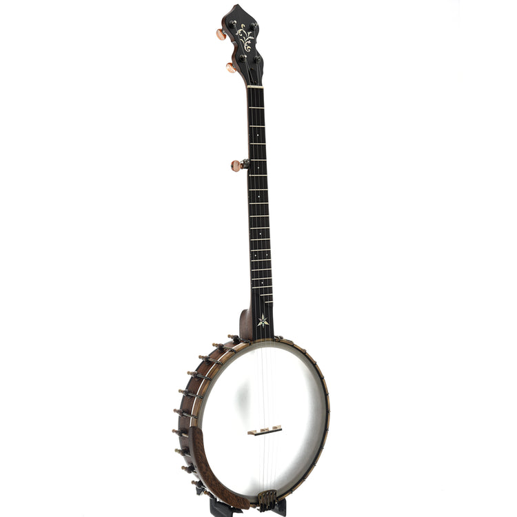 Full Front and Side of Ome Flora 12" Openback Banjo 