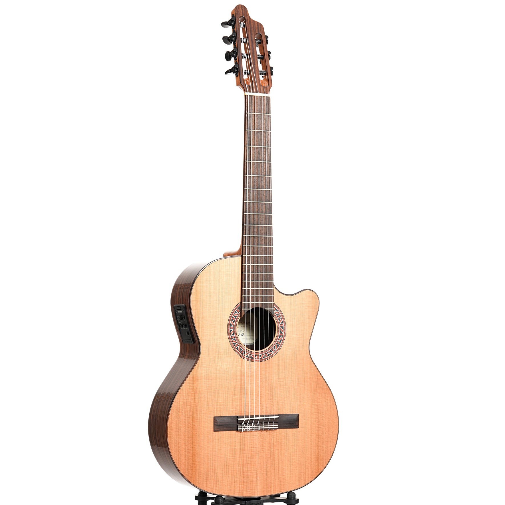 Full front and side of Kremona F65CW-7S-VE 7-String Classical 