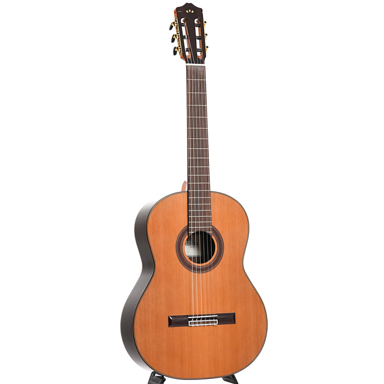 Full front and side of Cordoba C7 Classical Guitar, Cedar Top