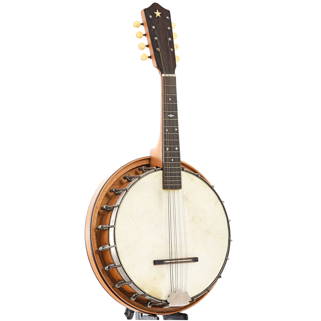 Full front and side of Rex (UNMARKED) Banjo-Mandolin 