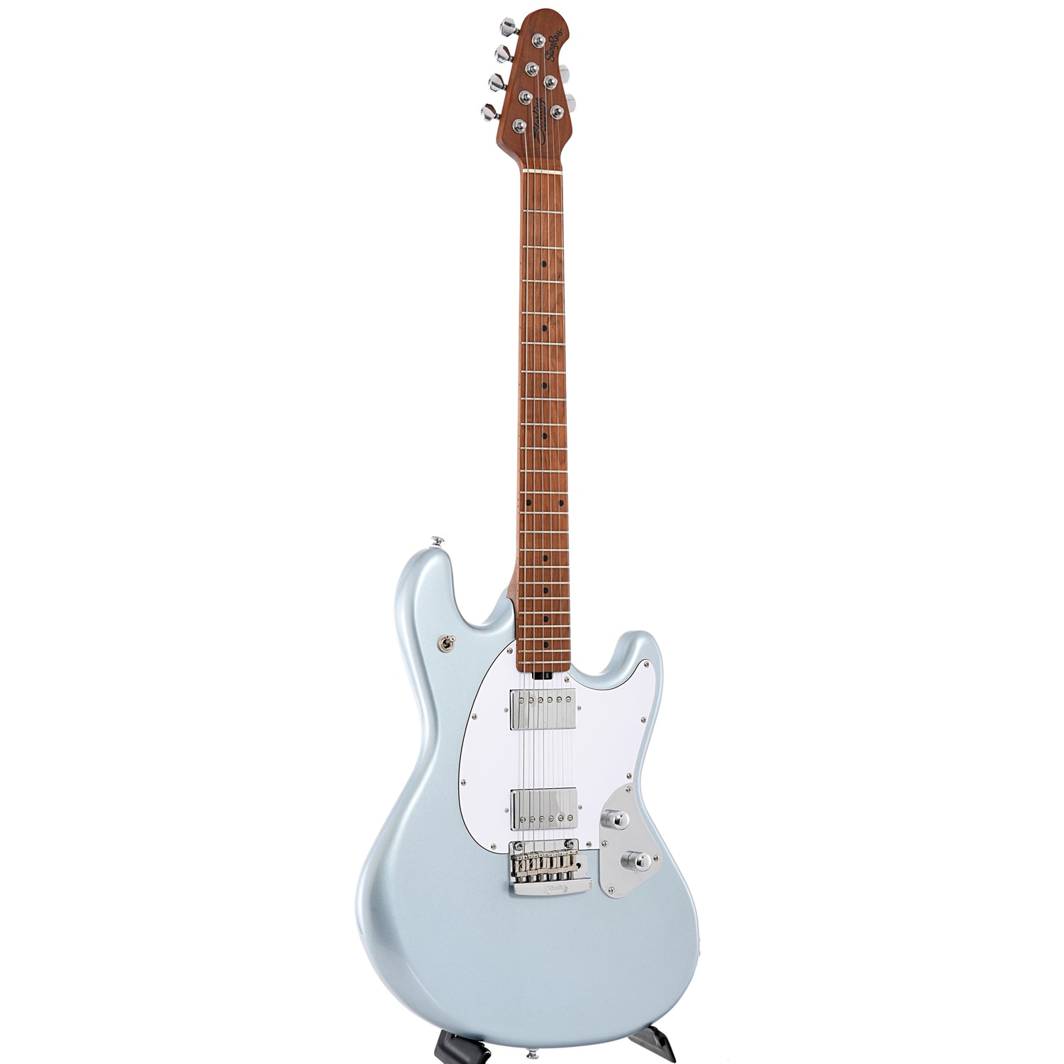 Image 11 of Sterling by Music Man Stingray SR50 Electric Guitar, Firemist Silver- SKU# SR50-FS : Product Type Solid Body Electric Guitars : Elderly Instruments