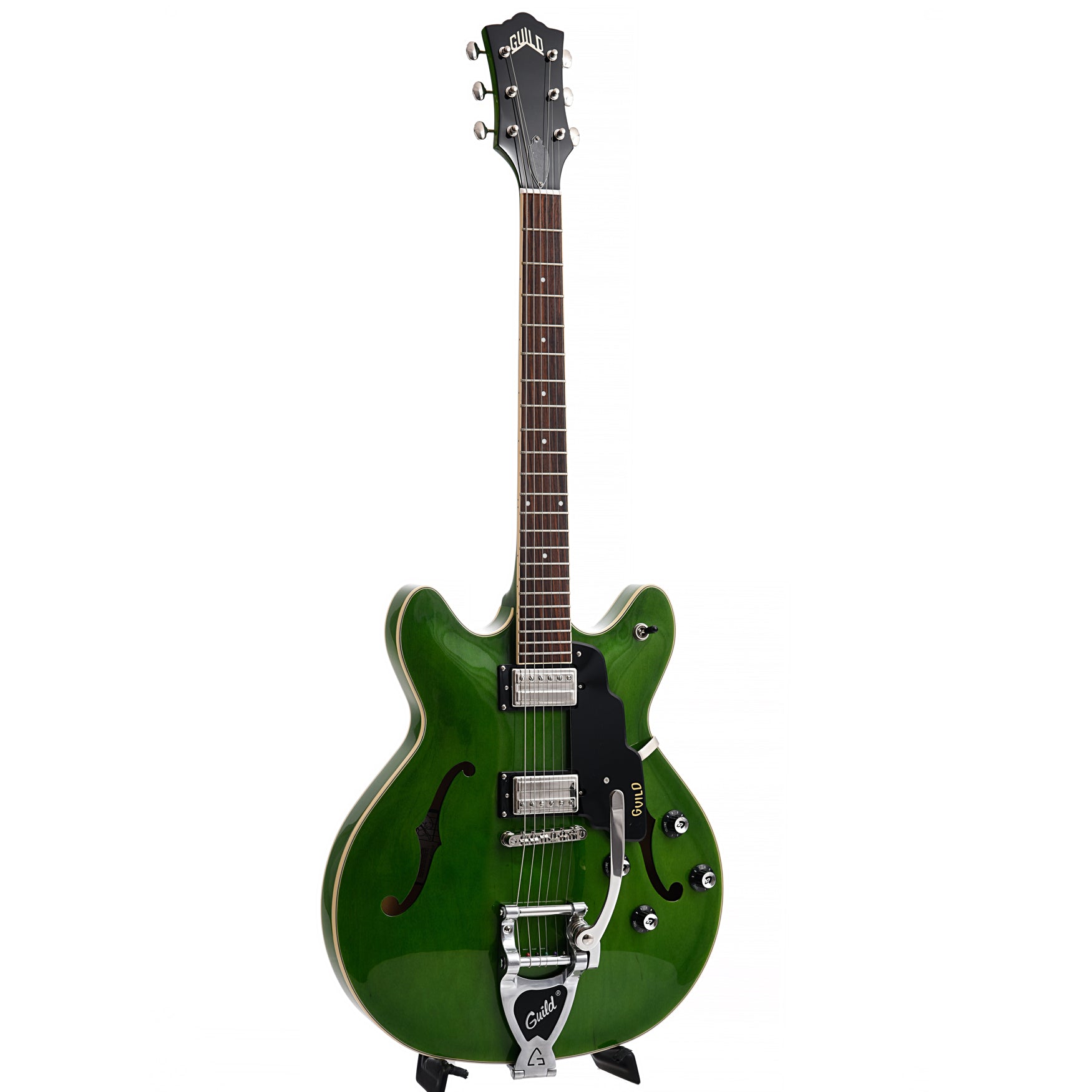 Image 2 of Guild Starfire I Double Cutaway Semi-Hollow Body Guitar with Vibrato, Emerald Green - SKU# GSF1DCV-GRN : Product Type Hollow Body Electric Guitars : Elderly Instruments
