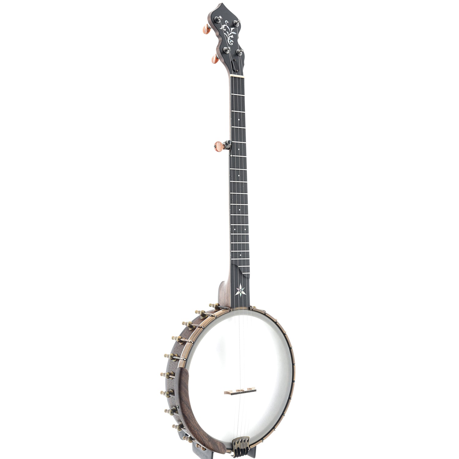 Image 1 of Ome Flora 11" Openback Banjo & Case, Walnut - SKU# FLORA-WAL11 : Product Type Open Back Banjos : Elderly Instruments