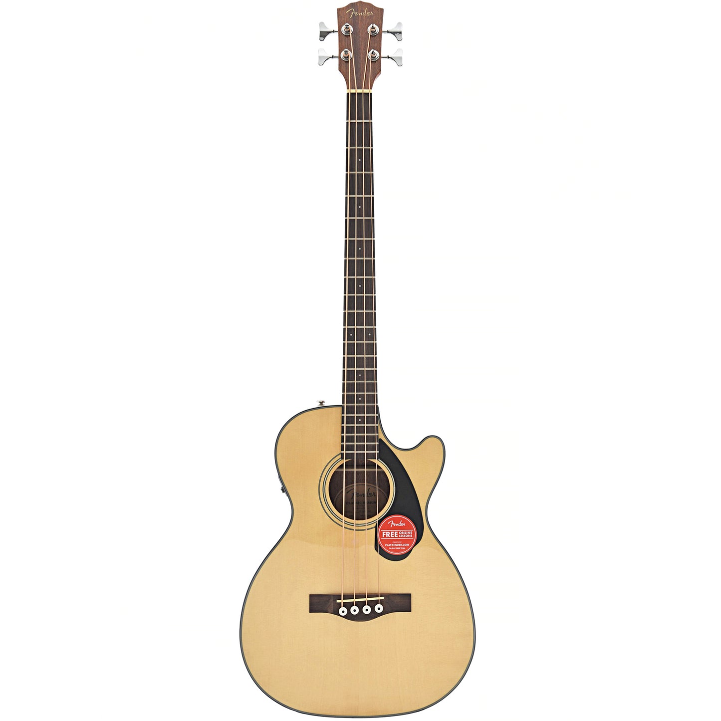 Full Font of Fender CB-60SCE Acoustic Bass, Natural Finish