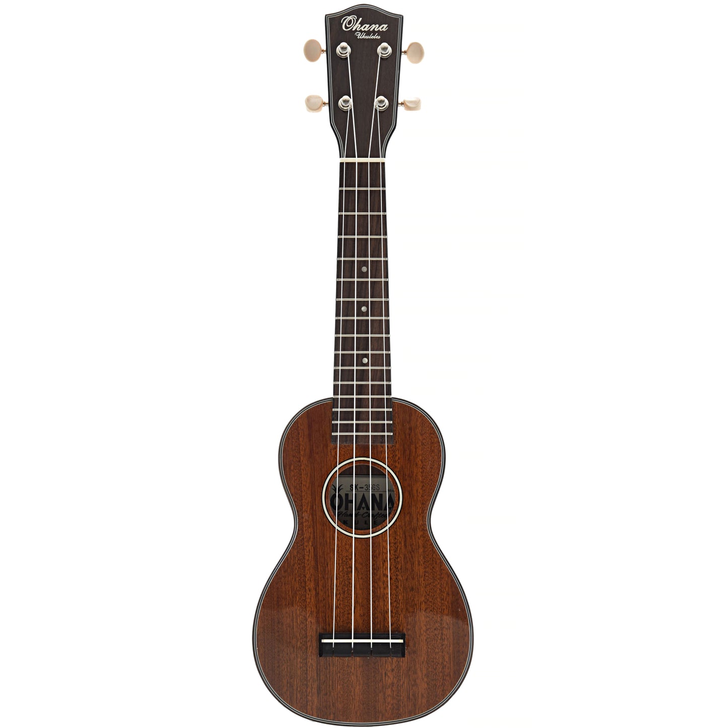 full front of Ohana SK-35GS Soprano Ukulele