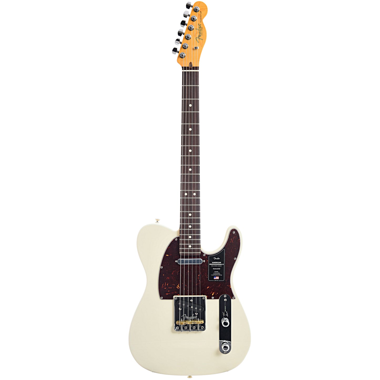 Full front of Fender American Professional II Telecaster, Olympic White
