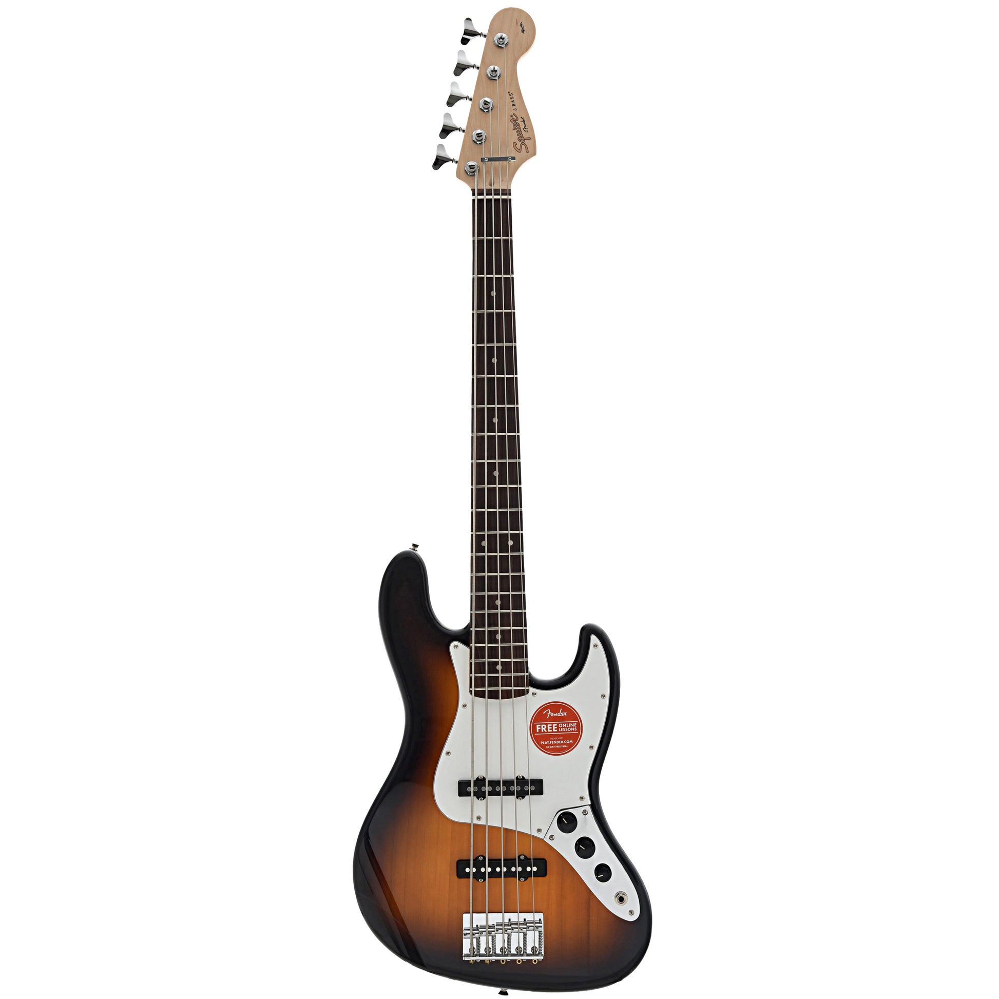 Full front of Squier Affinity Jazz Bass 5-String