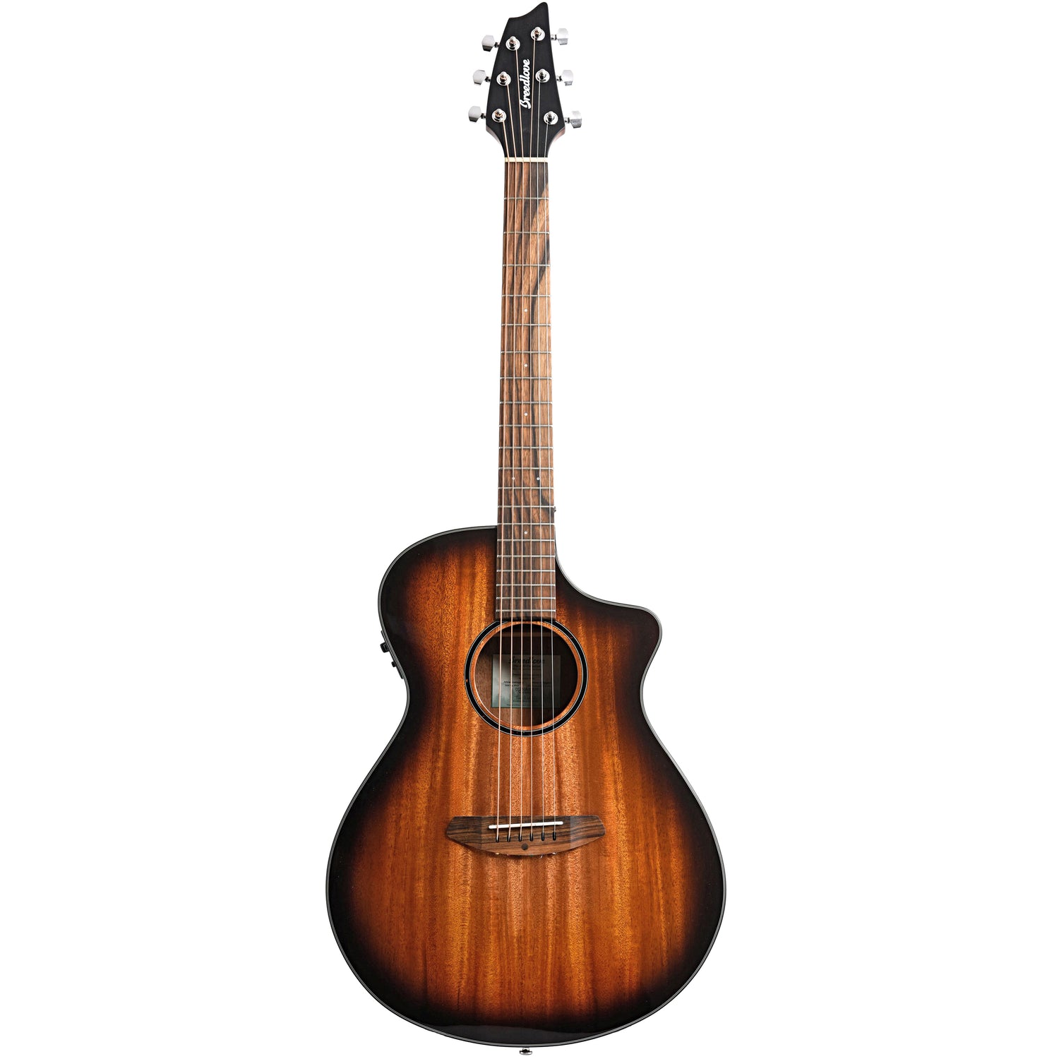 full front of Breedlove Eco Collection Discovery S Concert Edgeburst CE African Mahogany