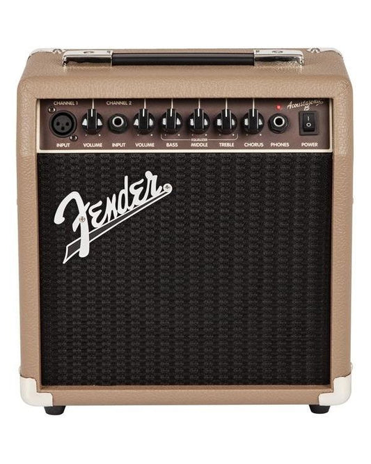 Front of Fender Acoustasonic 15 Combo Amplifier