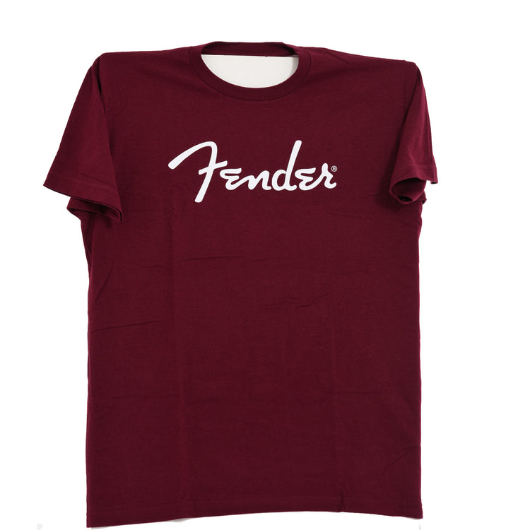 Fender Spaghetti Logo T-Shirt, Oxblood, Medium