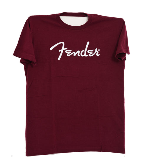 Fender Spaghetti Logo T-Shirt, Oxblood, Extra Large