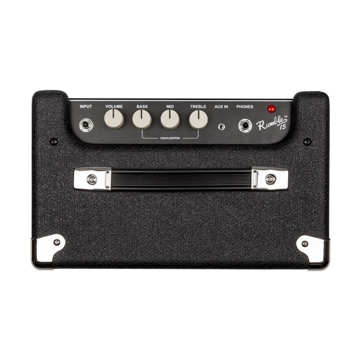 Top of Fender Rumble 15 Bass Combo Amplifier