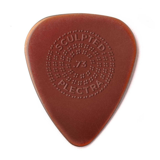Back of Dunlop Primetone Sculpted Plectra, Ultex Standard with Grip, 0.73MM Thick, Three Pack
