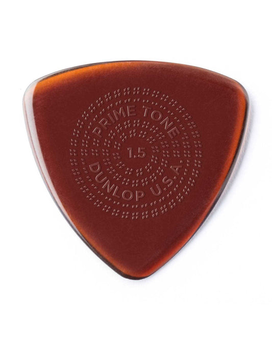 Front of Dunlop Primetone Sculpted Plectra, Ultex Triangle with Grip, 1.50MM Thick, Three Pack