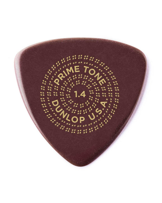 Front of Dunlop Primetone Sculpted Plectra, Ultex Triangle, 1.40MM Thick, Three Pack