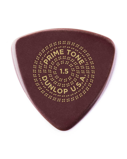 Front of Dunlop Primetone Sculpted Plectra, Ultex Triangle, 1.50MM Thick, Three Pack