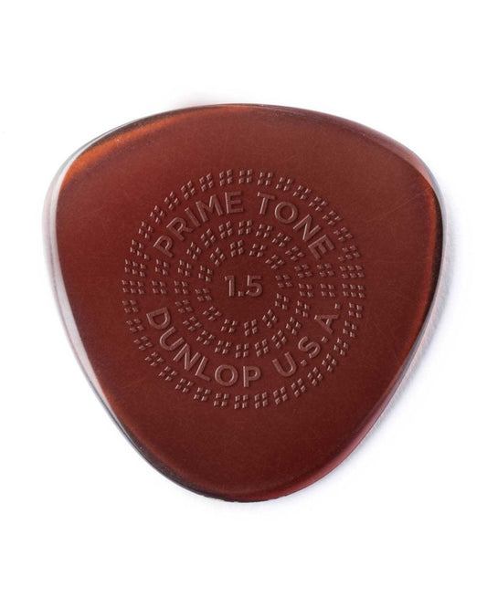 Front of Dunlop Primetone Sculpted Plectra, Ultex Semi Round with Grip, 1.50MM Thick, Three Pack