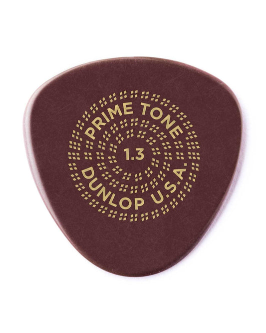 Front of Dunlop Primetone Sculpted Plectra, Ultex Semi Round, 1.30MM Thick, Three Pack