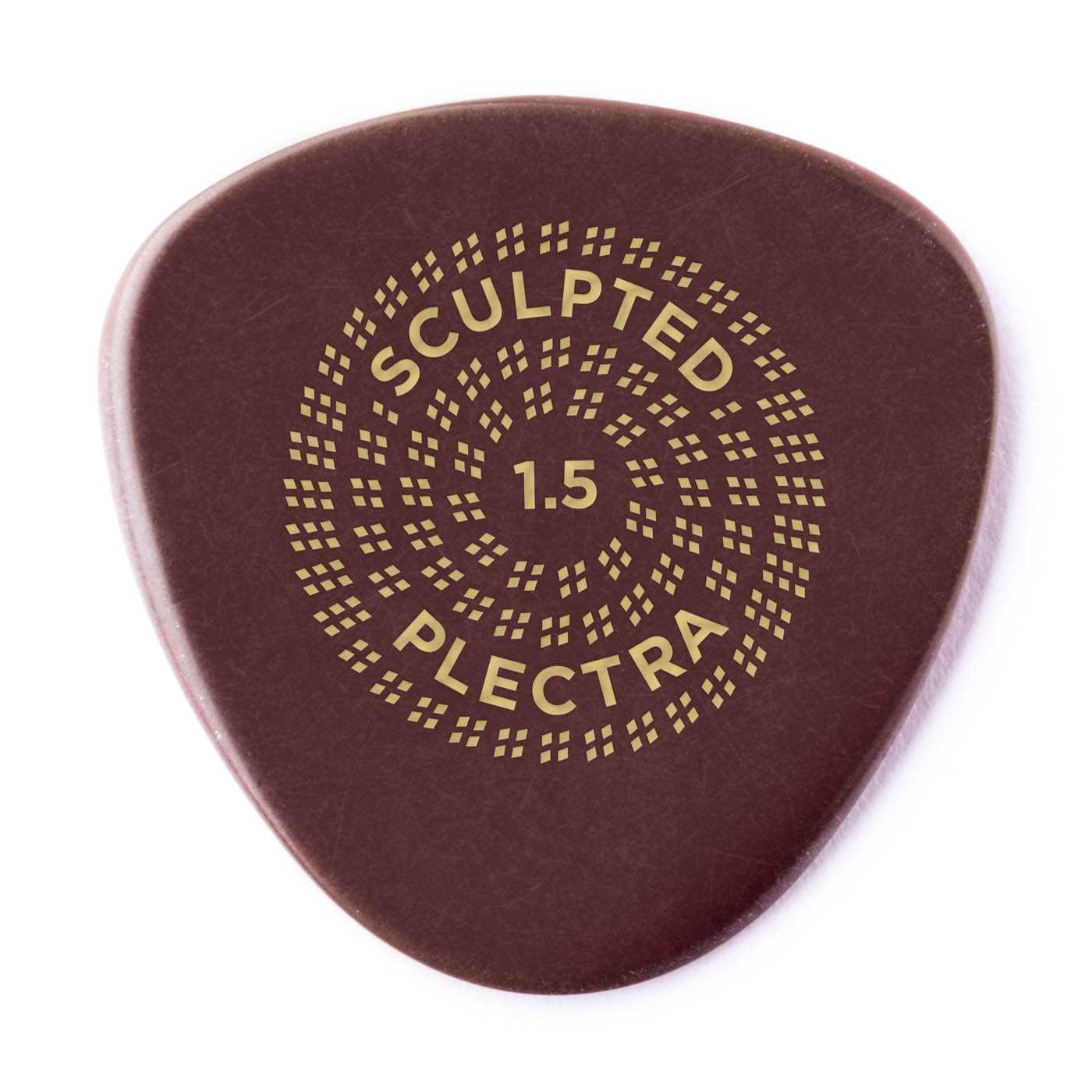 Back of Dunlop Primetone Sculpted Plectra, Ultex Semi Round, 1.50MM Thick, Three Pack