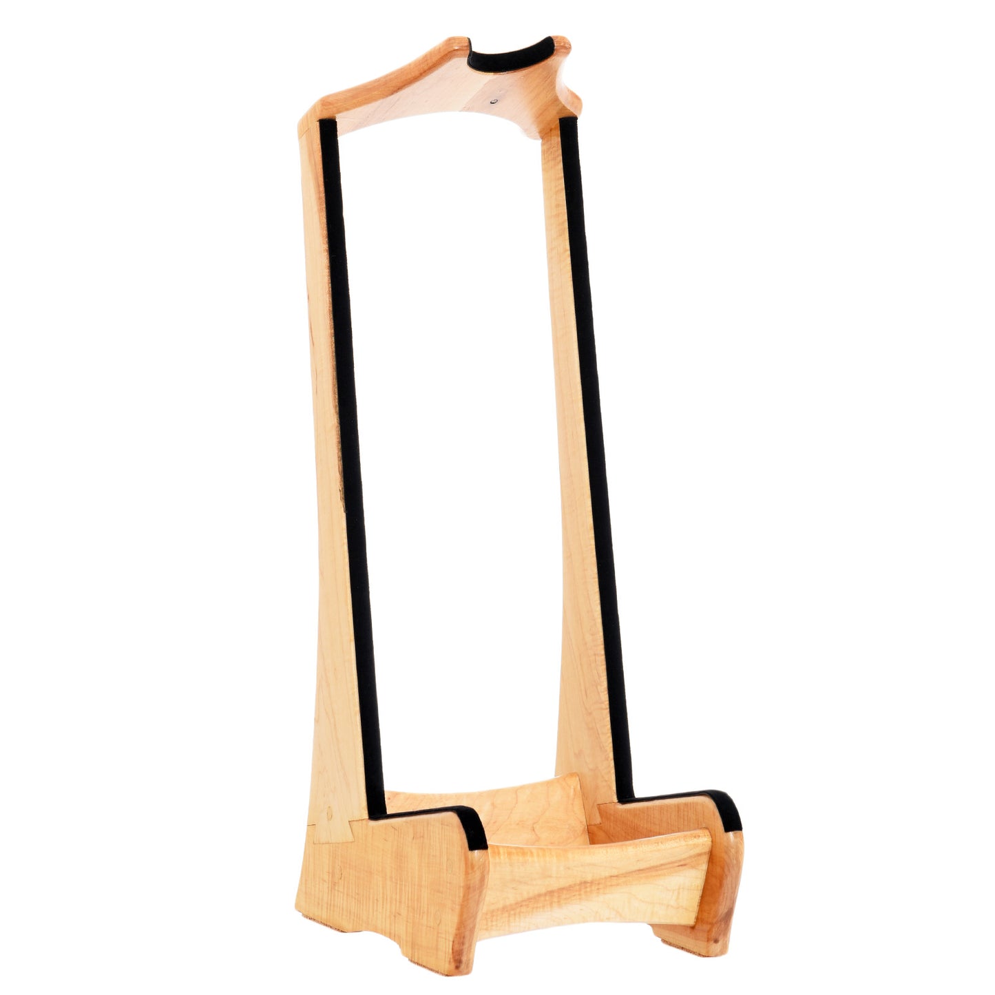 Image 1 of Lee Murdock Tabletop Ukulele & Mandolin Stand, Flame Maple- SKU# LMMS-FM : Product Type Accessories & Parts : Elderly Instruments