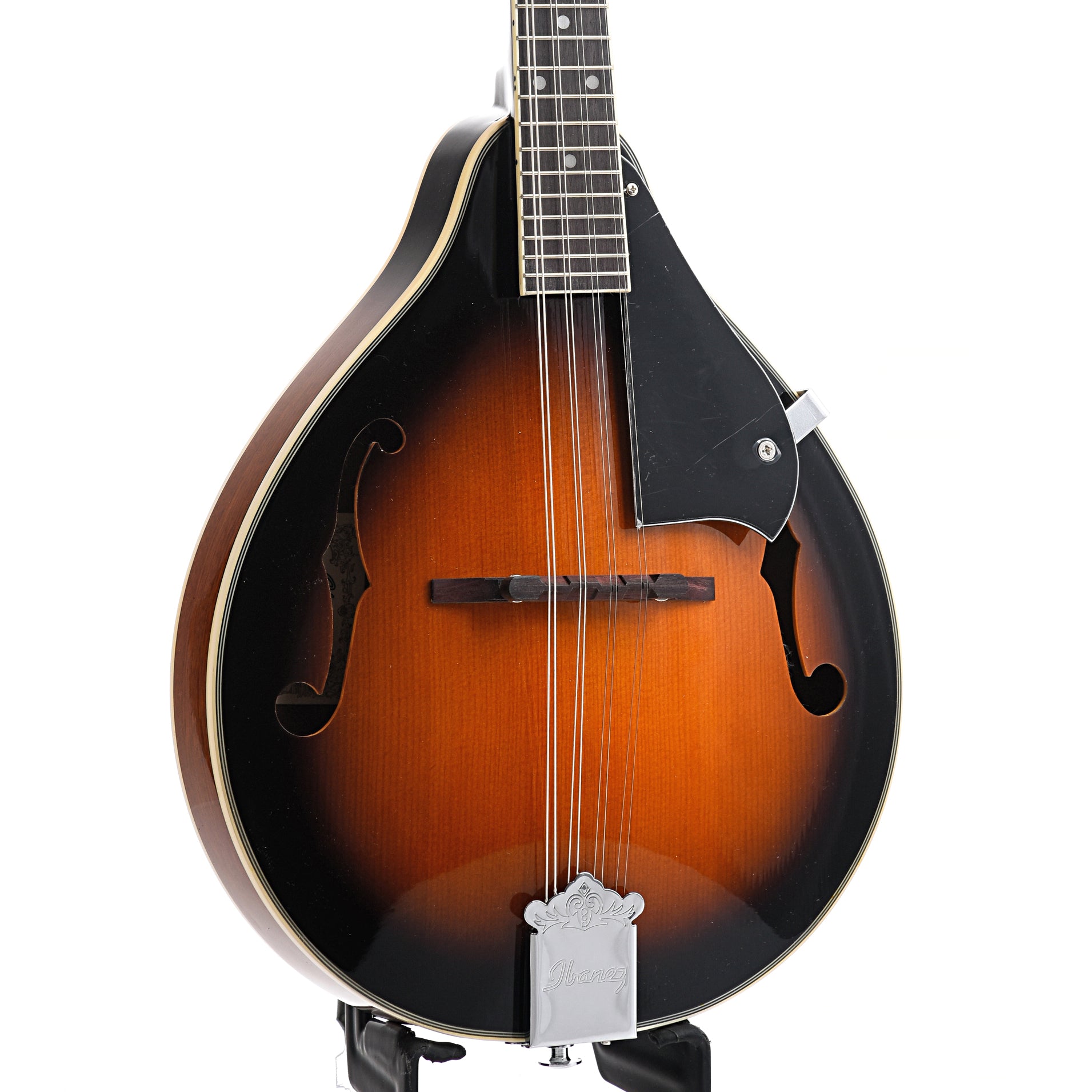 Front and Side of Ibanez M510 A-Style Mandolin, Brown Sunburst