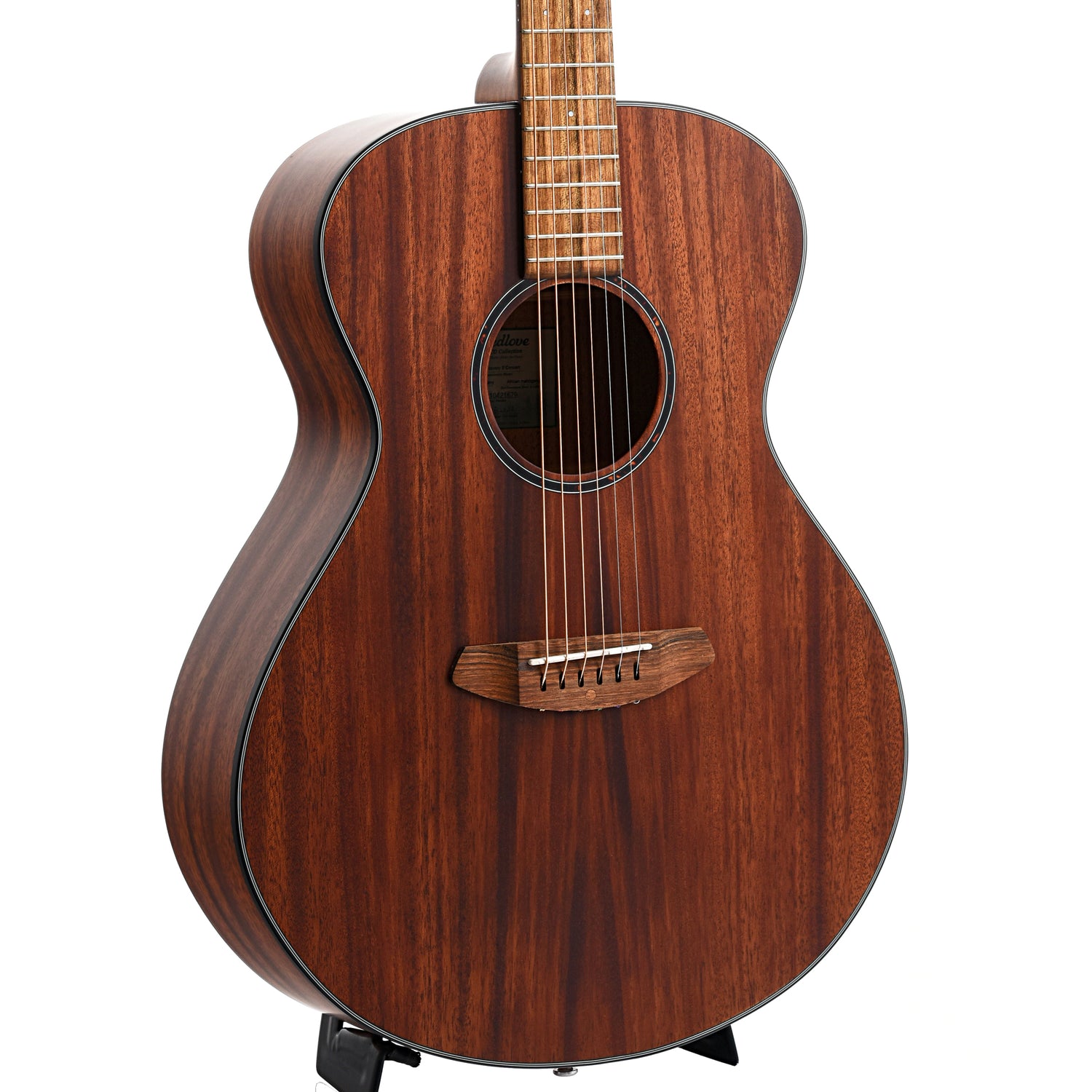 Front and side of Breedlove Eco Collection Discovery S Concert African Mahogany