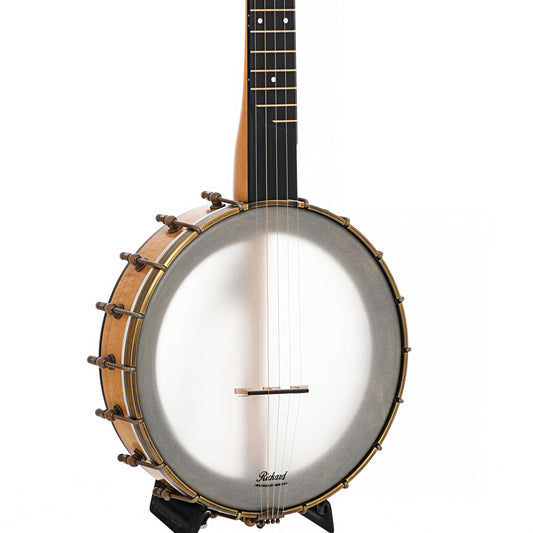 Front and Side of Rickard 11" Dobson Openback Banjo
