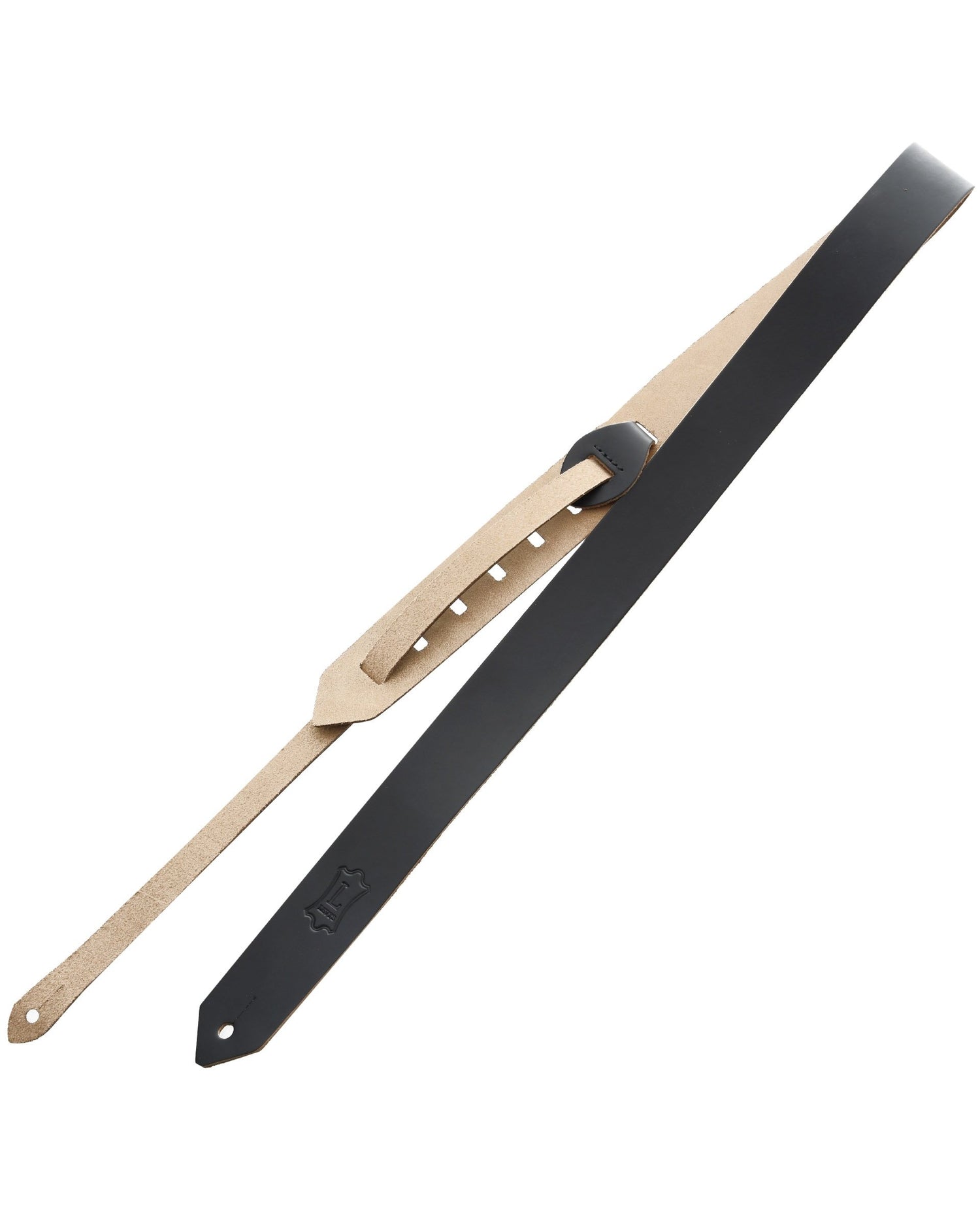 Image 1 of Levy Narrow Leather Guitar Strap - SKU# M70-BLK : Product Type Accessories & Parts : Elderly Instruments