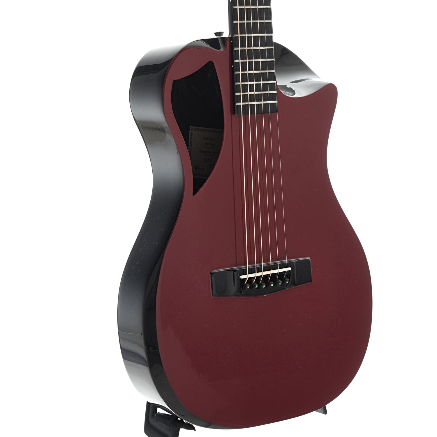 Image 2 of Journey Instruments OF660 Carbon Fiber Collapsible Travel Guitar with Gigbag, Burgandy Red Top - SKU# OF660CT-R : Product Type Flat-top Guitars : Elderly Instruments