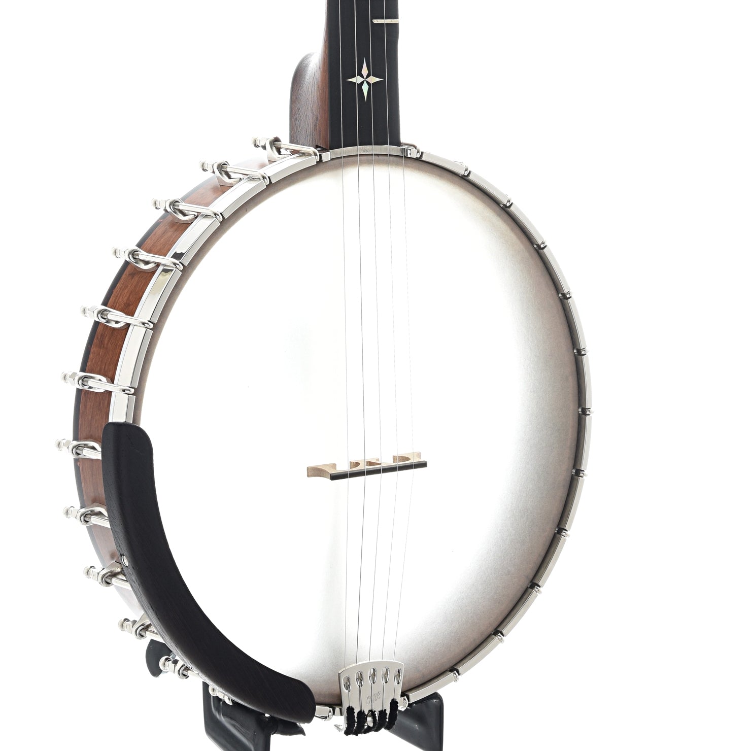 Image 2 of Ome Custom Alpha 12" Openback Banjo & Case, Mahogany - SKU# OMEALPHA-12CUST : Product Type Open Back Banjos : Elderly Instruments