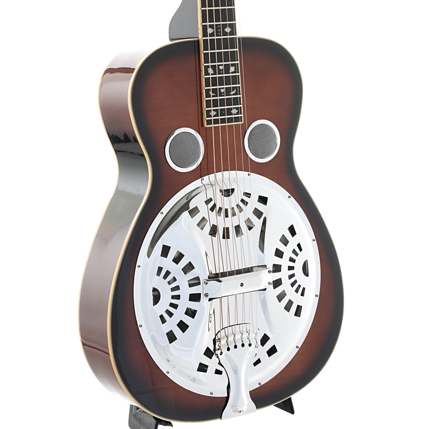 Front of Beard Gold Tone PBS-D Maple Deluxe, Squareneck Resonator Guitar 