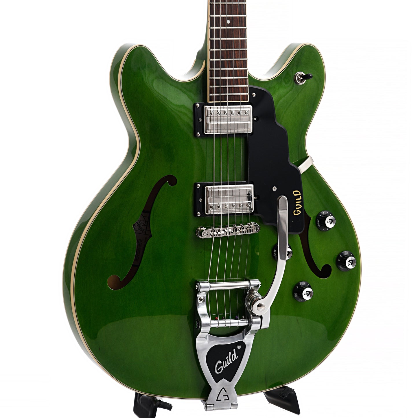 Image 1 of Guild Starfire I Double Cutaway Semi-Hollow Body Guitar with Vibrato, Emerald Green- SKU# GSF1DCV-GRN : Product Type Hollow Body Electric Guitars : Elderly Instruments