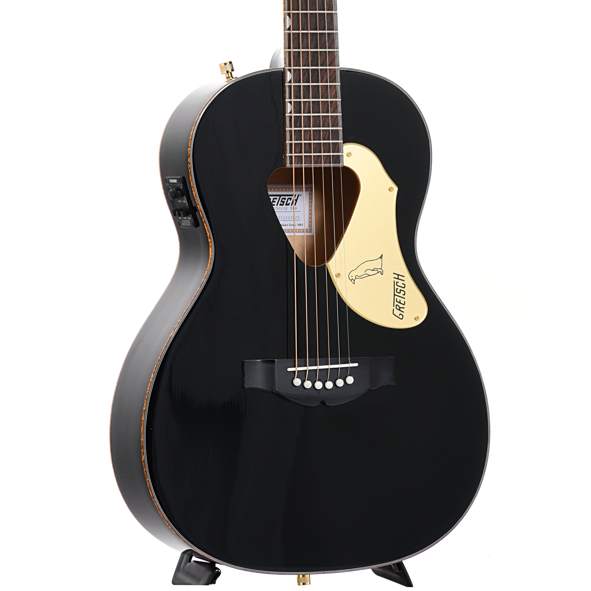 Image 3 of Gretsch G5021E Rancher Penguin Parlor Acoustic/Electric Guitar, Black- SKU# G5021E : Product Type Flat-top Guitars : Elderly Instruments
