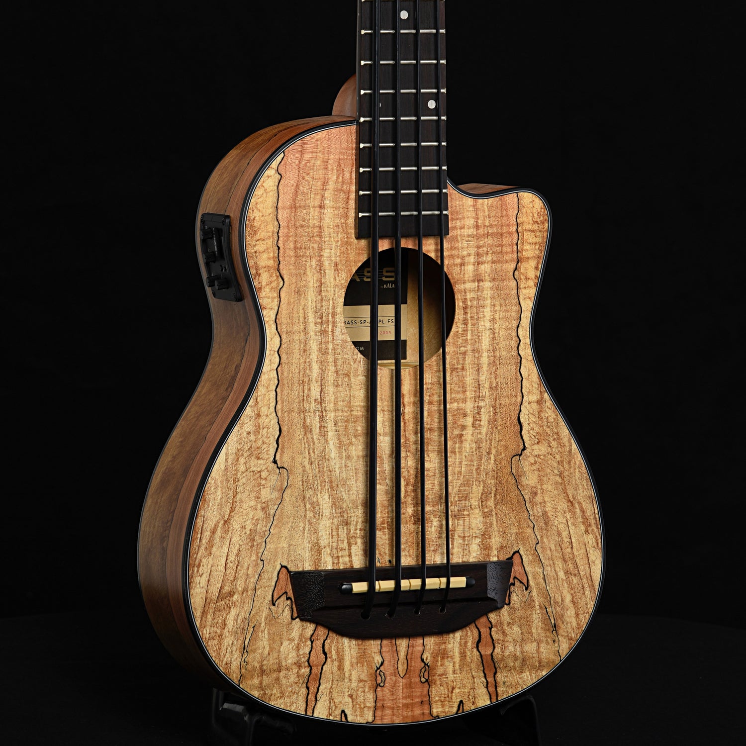 Image 2 of Kala U-Bass Spalted Maple Fretted Mini-Bass - SKU# UBSMPL : Product Type Acoustic Bass Guitars : Elderly Instruments