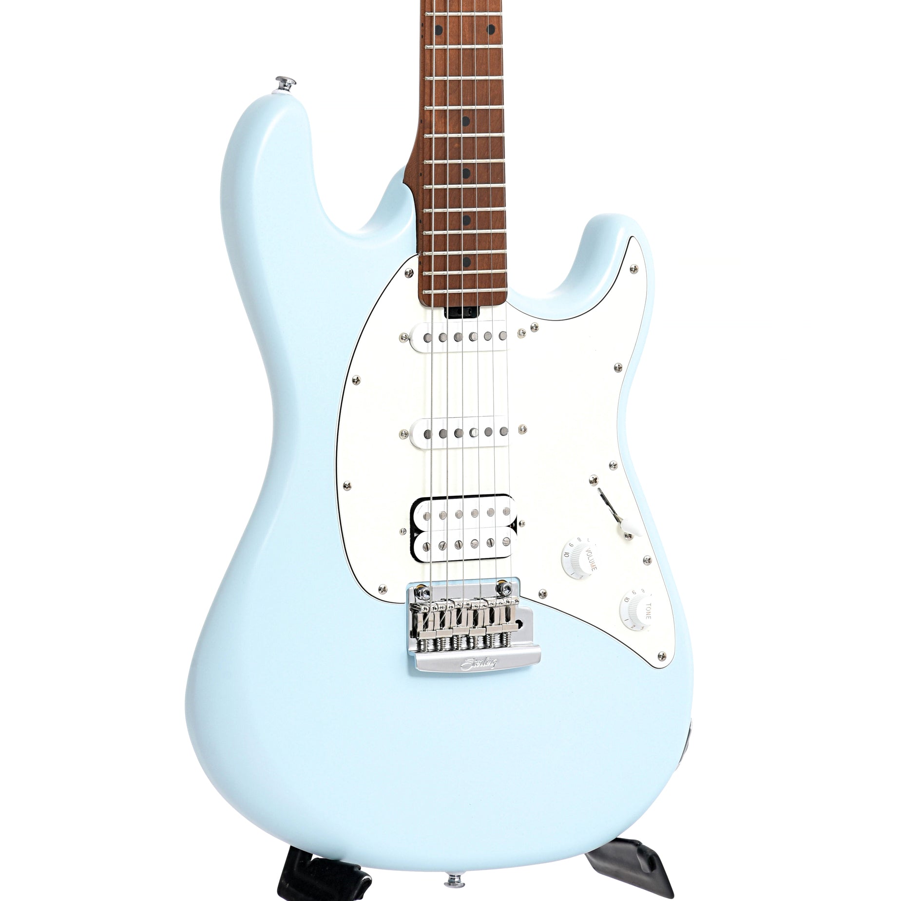 Image 3 of Sterling by Music Man Cutlass CT50HSS Electric Guitar, Daphne Blue Satin- SKU# CT50HSS-DB : Product Type Solid Body Electric Guitars : Elderly Instruments
