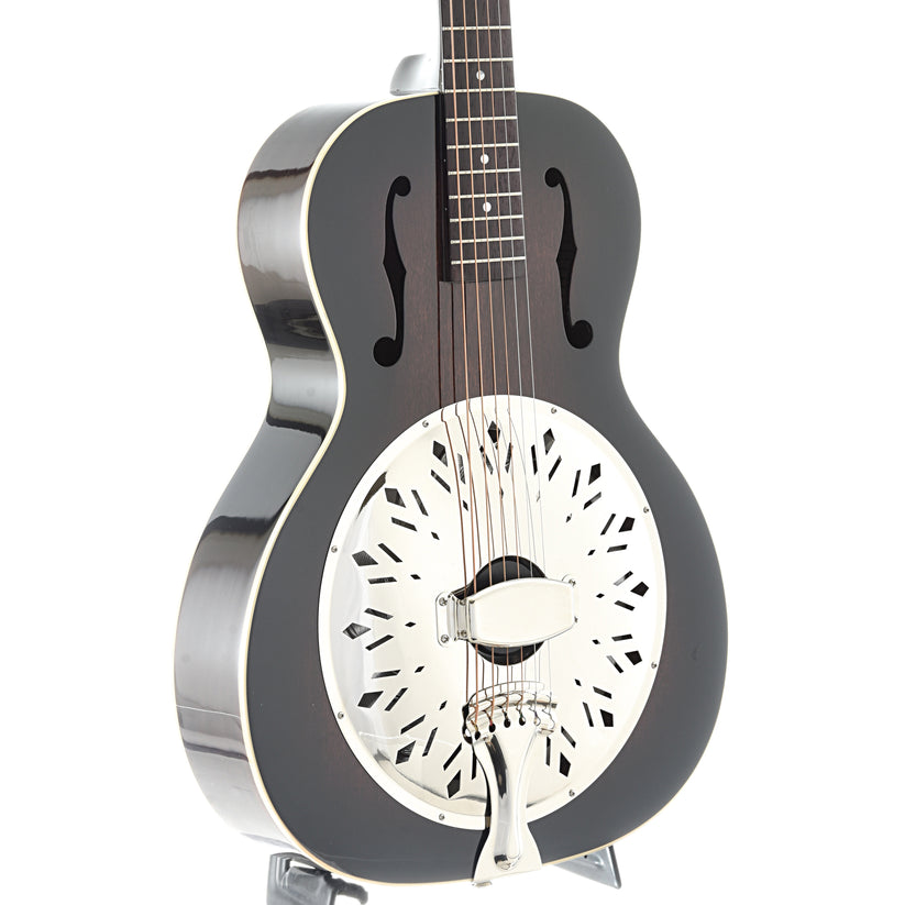 Recording King Rattlesnake Wood Body Roundneck Resonator Guitar with F