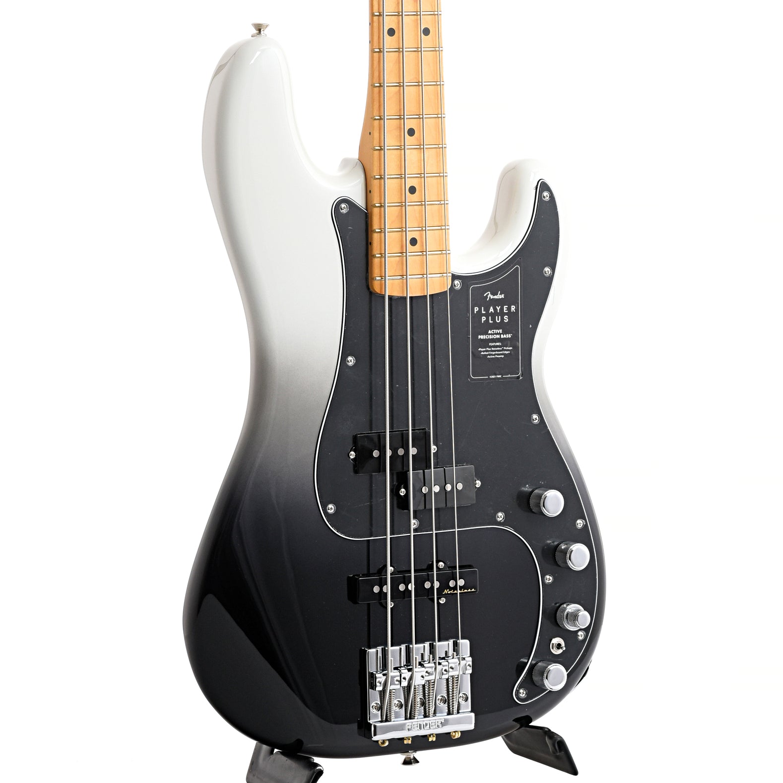 Image 3 of Fender Player Plus Precision Bass, Silver Smoke - SKU# FPPPBSS : Product Type Solid Body Bass Guitars : Elderly Instruments