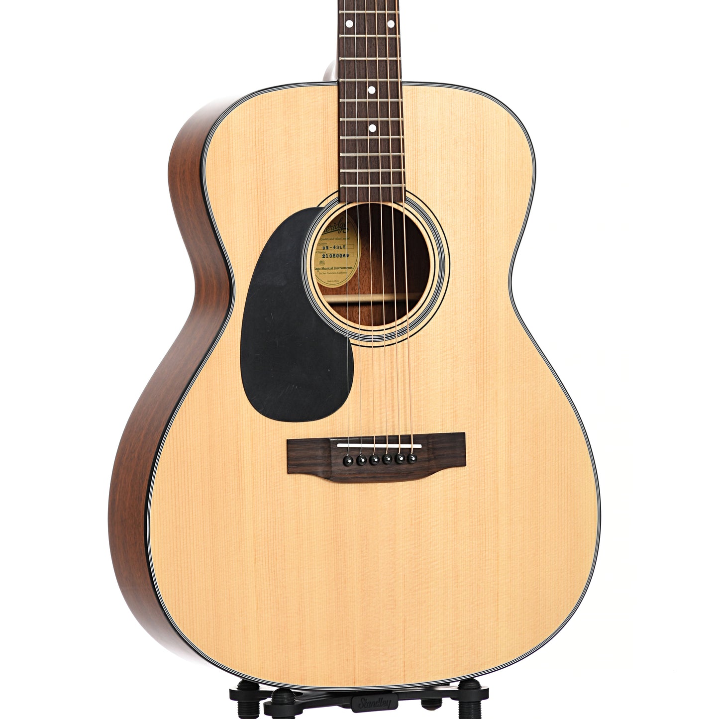 Front and side of Blueridge Contemporary Series BR-43LH Left Handed 000 Acoustic