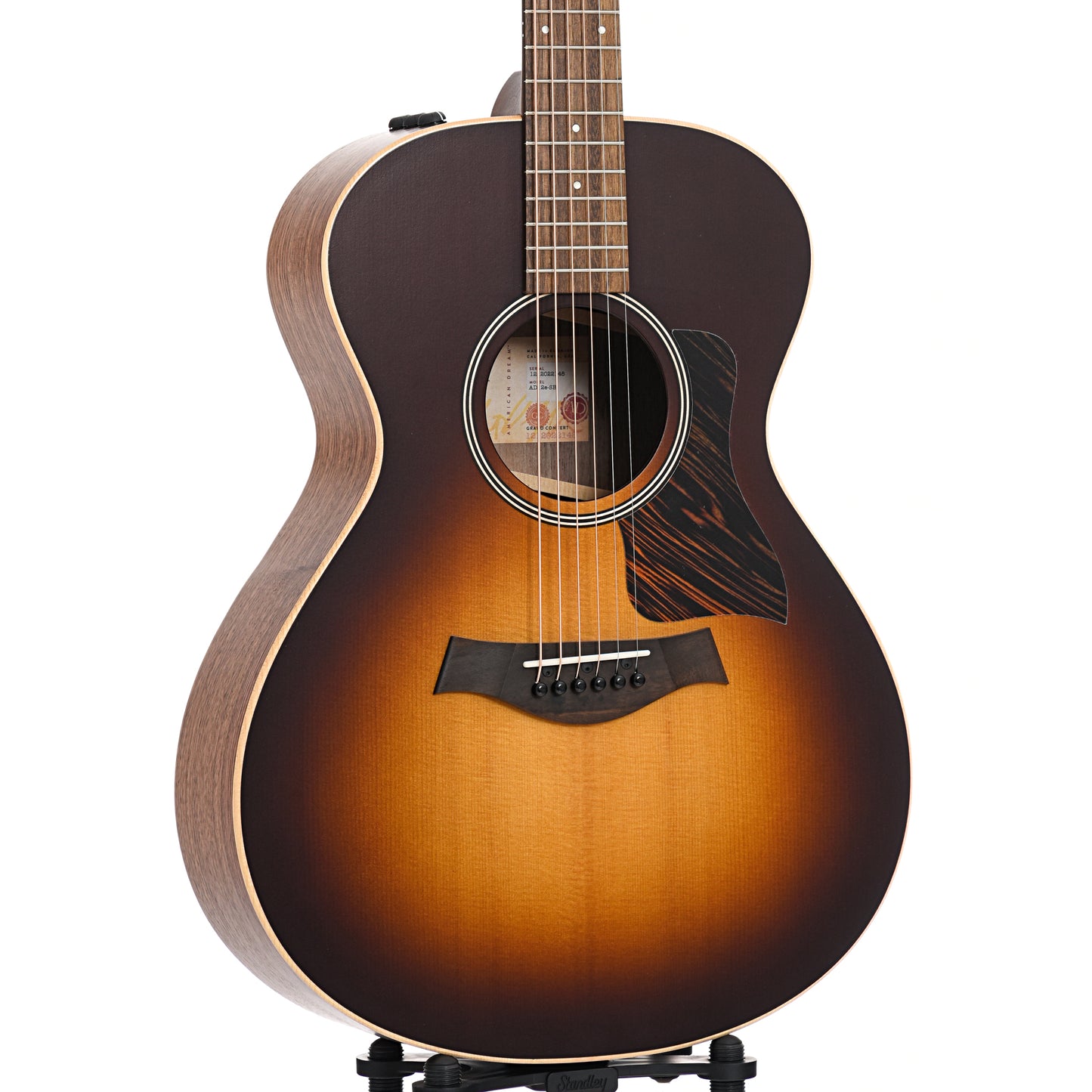 Front and side of Taylor AD12e-SB Acoustic 