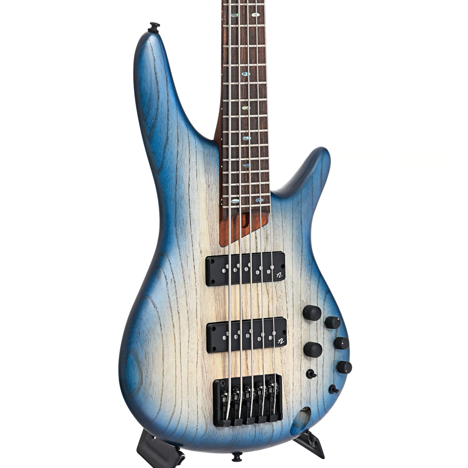 Image 3 of Ibanez SR605E 5-String Bass, Cosmic Blue Starburst Flat- SKU# SR605E-CTF : Product Type Solid Body Bass Guitars : Elderly Instruments
